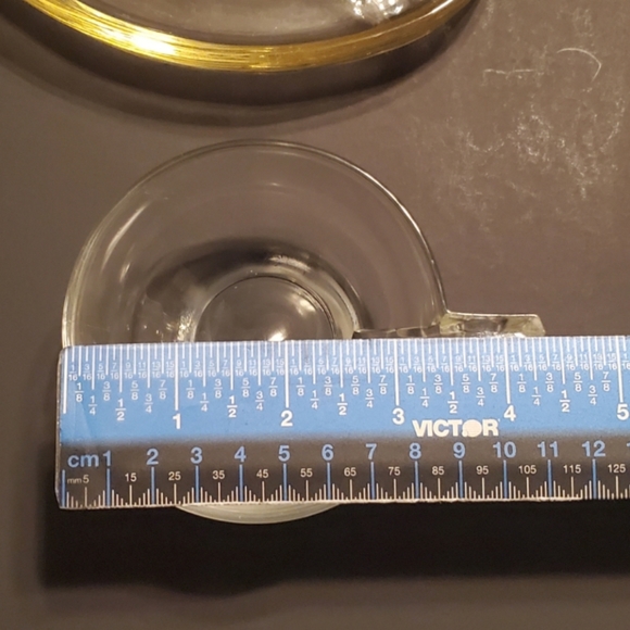 Glass apple snack plates and tea cup sets, Tea cup and saucer sets, Apple Patter - Picture 4 of 6